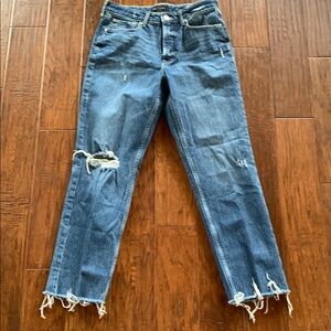 FREE ASSEMBLY SUPER HIGH RISE STRAIGHT JEANS
